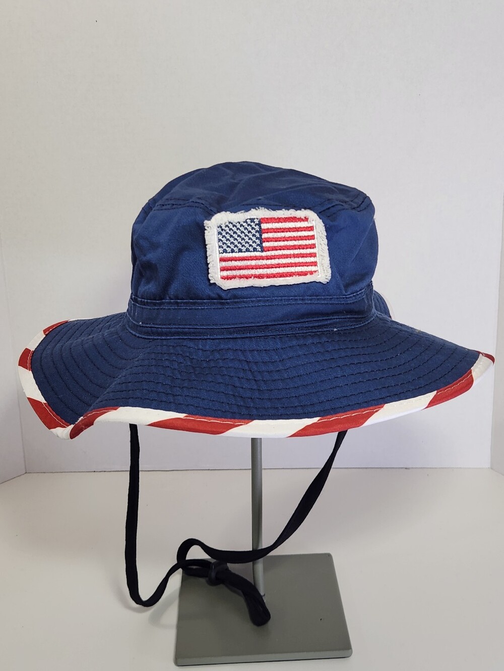 USA Wear American Flag Boonie Bucket Hat M/L 58cm Patriotic Sun Safari
